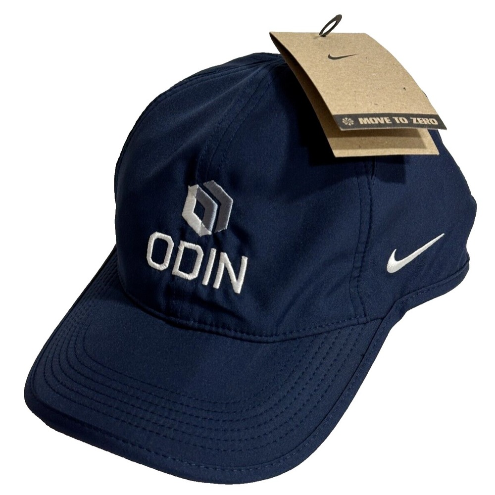 NIKE Dri Fit Unisex Featherlight Club Cap Navy FB5666 Golf Hat M/L Logo NEW